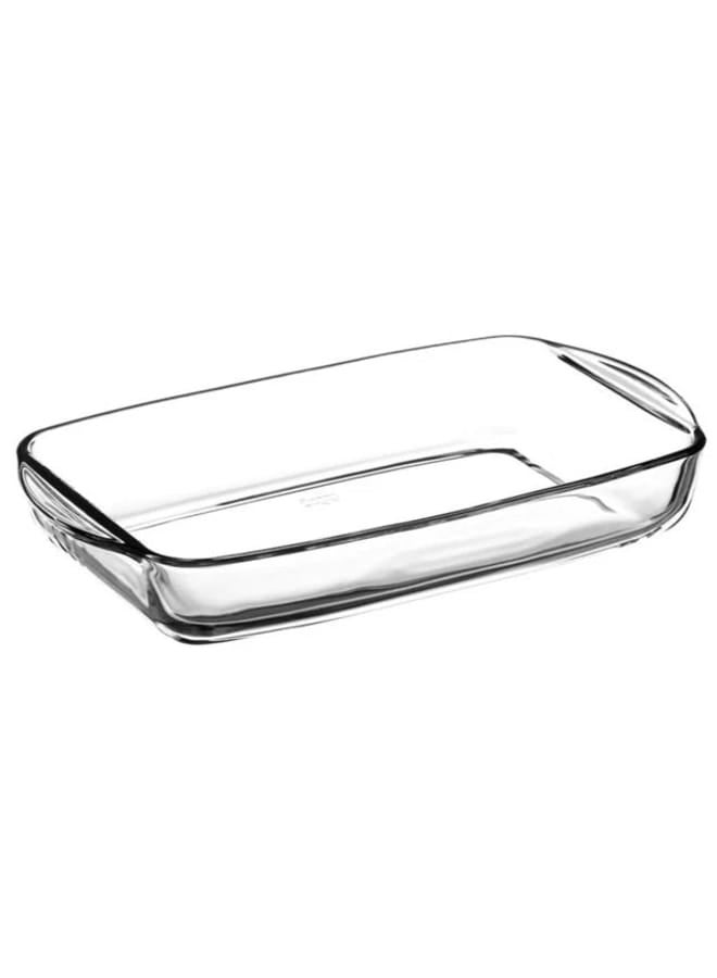 Borcam - Roasters Rectangular Oven Dish with Handles - 1.95Lit - Tempered Glass