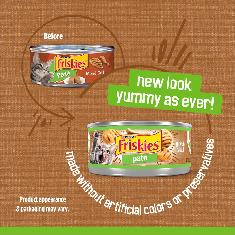 Friskies Purina Friskies Wet Cat Food, Pate Mixed Grill - (Pack of 24) 5.5 oz. Cans - Image 2