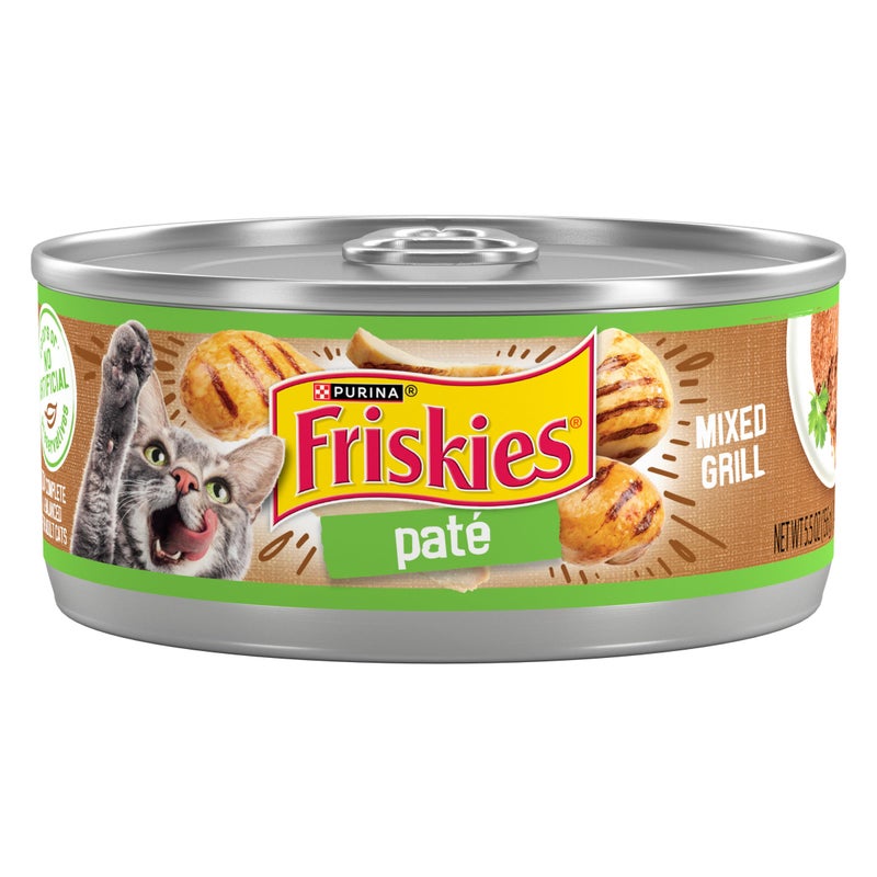 Friskies Purina Friskies Wet Cat Food, Pate Mixed Grill - (Pack of 24) 5.5 oz. Cans - Image 1