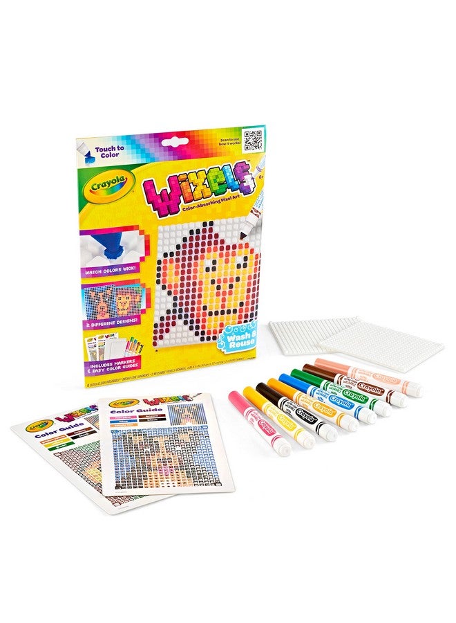 Crayola Wixels Animals Activity Kit, Pixel Art Coloring Set, Gift for Kids, Ages 6, 7, 8, 9 - Image 5
