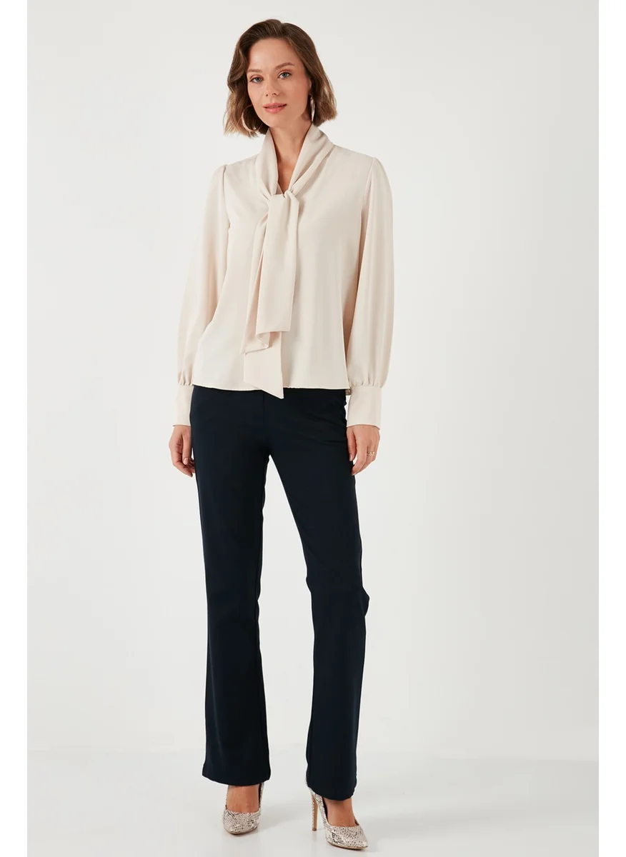 Lela High Waist Regular Fit Wide Leg Trousers Women's Trousers 611PL030W4