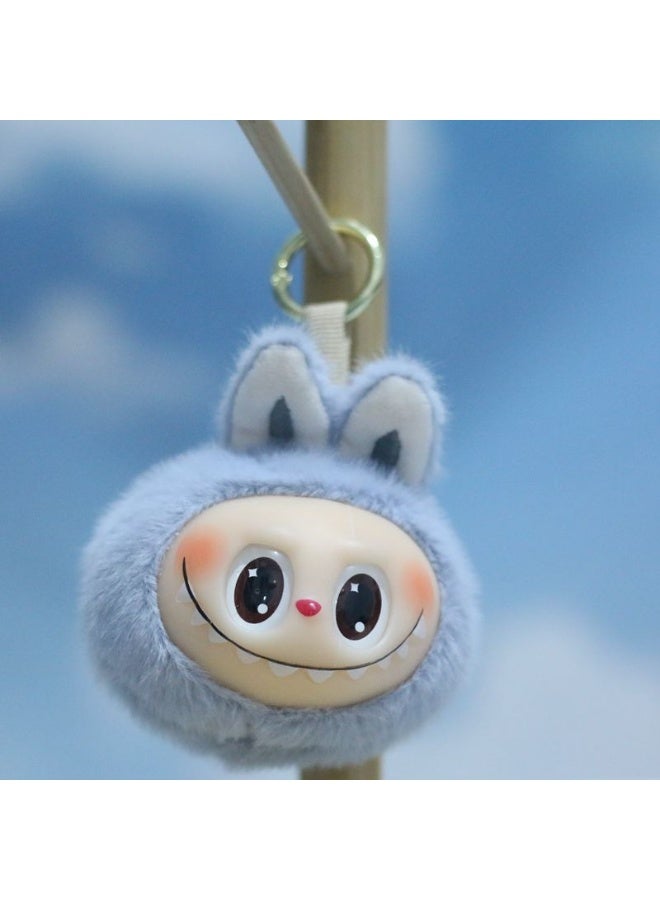 LABUBU Cute Rubberized Second-generation Labubu Plush Toy Figurines Bag Pendants Keychains Dolls 