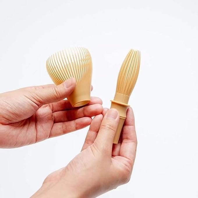 ZEKAROUL Resin Matcha Mixing Brush Reusable Matcha Green Tea Powder Blender Powder Mixing YellowGreen - Image 4