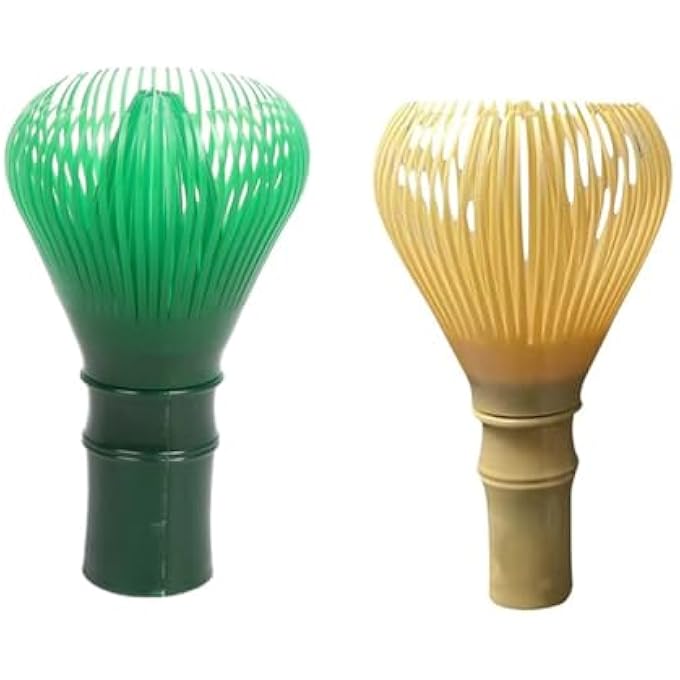 ZEKAROUL Resin Matcha Mixing Brush Reusable Matcha Green Tea Powder Blender Powder Mixing YellowGreen - Image 1
