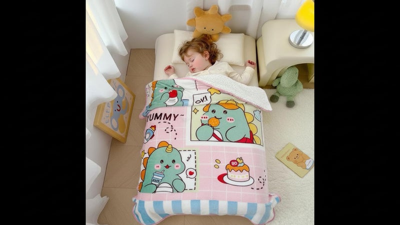 Butterthief Soft Sherpa Baby Blanket | Lightweight Cartoon Printed Plush Blanket for Kids, Toddlers & Newborns | Cozy & Warm All-Season Throw | Boys & Girls Blanket (100x140 cm, Yummy Print) - Image 1