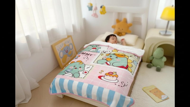 Butterthief Soft Sherpa Baby Blanket | Lightweight Cartoon Printed Plush Blanket for Kids, Toddlers & Newborns | Cozy & Warm All-Season Throw | Boys & Girls Blanket (100x140 cm, Yummy Print) - Image 5