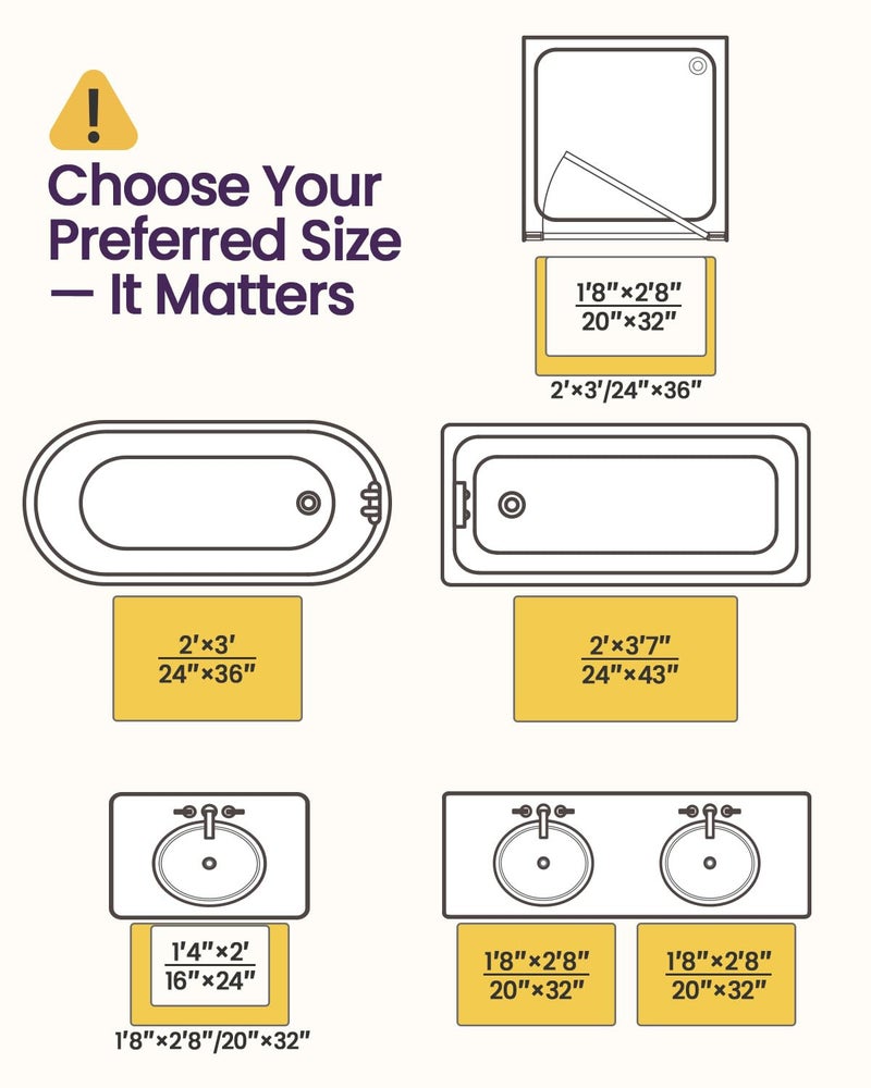 DEXI Bathroom Rugs 24x16, Washable Non Slip Bath Mat for Shower Floor, Absorbent Quick Dry Bathmat with Rubber Backing, Ultra Soft Plush Carpet for Tub, White - Image 2