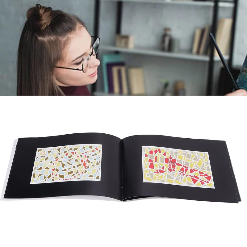 woobles 36 Pages Colour Vision Test Book, Colorblind Testing Chart Test Chart Books for Color Deficiency Color Blindness Color Weakness Test Book for Driving School Home Use and One Eye Occluder- - Image 1