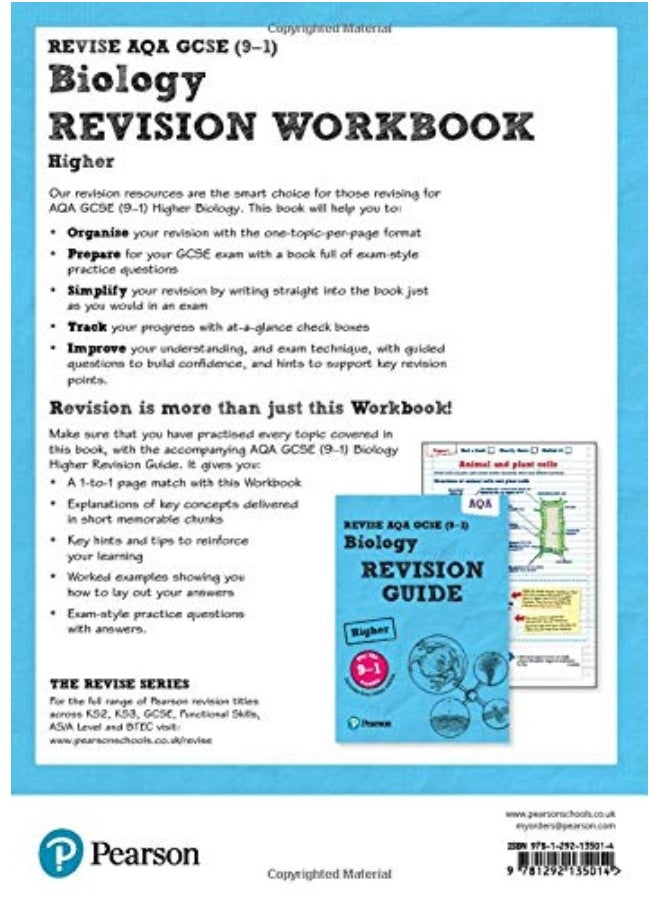 Pearson REVISE AQA GCSE (9-1) Biology Higher Revision Workbook: for home learning, 2022 and 2023 assessments and exams  - Image 2