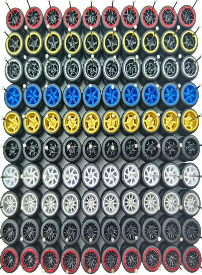 EarlyGlintsCX 1/64 Wheels and Tires Set, Mixed/Random Rubber Wheel Sets for 1/64 Diecast Cars (10 Set) - Image 1