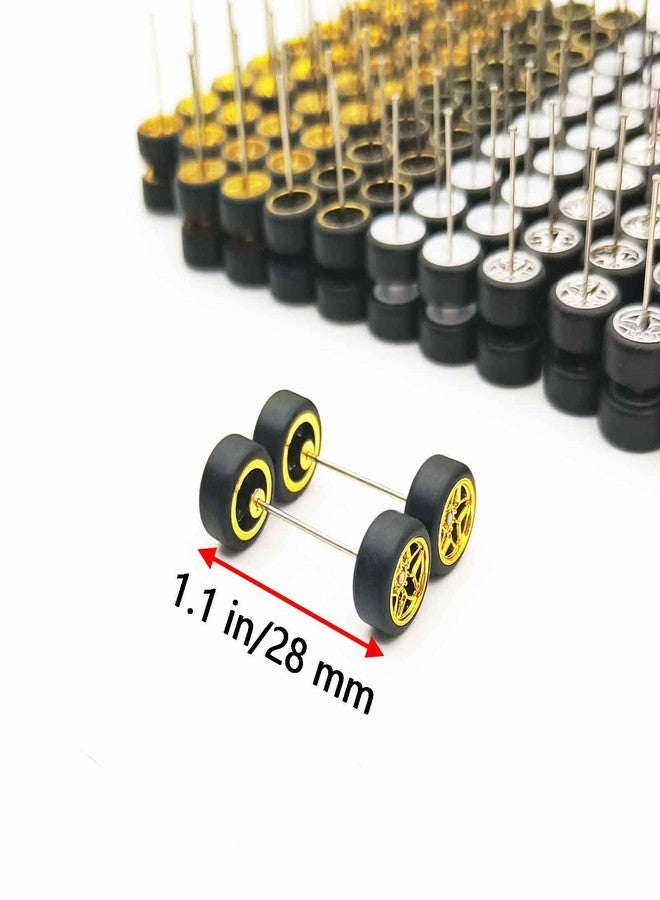 EarlyGlintsCX 1/64 Wheels and Tires Set, Mixed/Random Rubber Wheel Sets for 1/64 Diecast Cars (10 Set) - Image 2