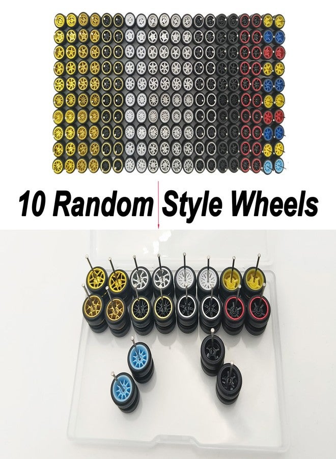 EarlyGlintsCX 1/64 Wheels and Tires Set, Mixed/Random Rubber Wheel Sets for 1/64 Diecast Cars (10 Set) - Image 3