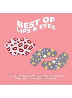 Vitamasques Lip Mask And Collagen Eye Pad Gift Set Best Of Lips & Eyes 4 Piece Set Plump & Repair Lip Masks Brighten & Firm Vegan Collagen Eye Pads Anti Aging Beauty Facial Masks Free From Parabens  - Image 3