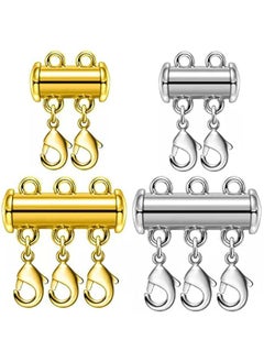 Multi-Strand Magnetic Slide Lock Clasp for Necklace Layering connections