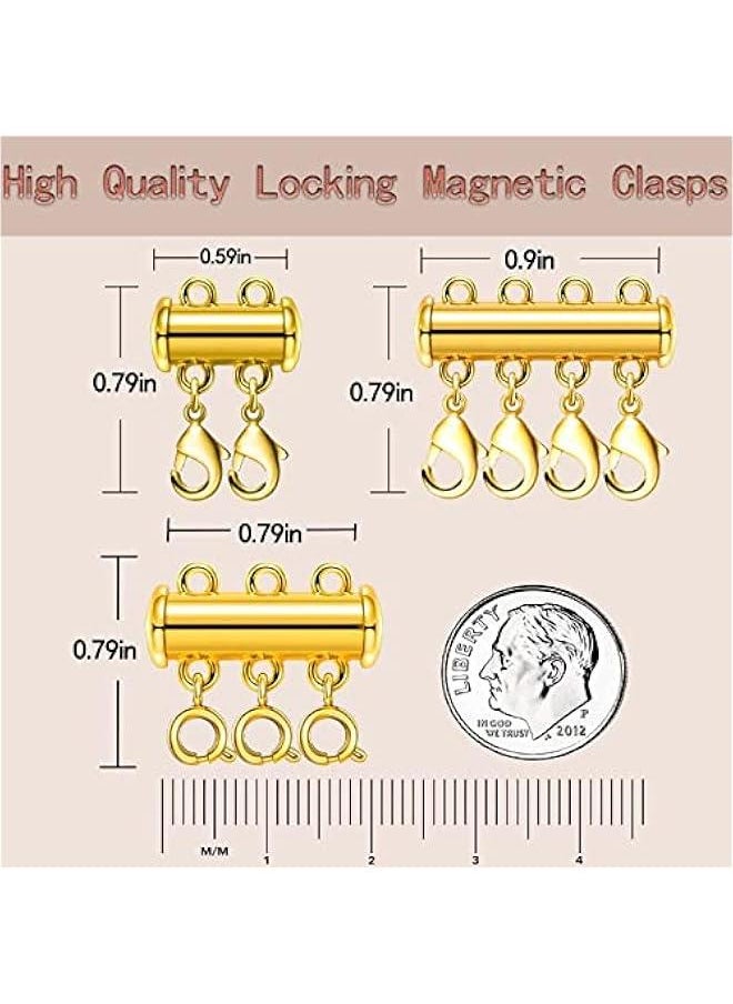 Generic - Multi-Strand Magnetic Slide Lock Clasp for Necklace Layering connections - Image 1