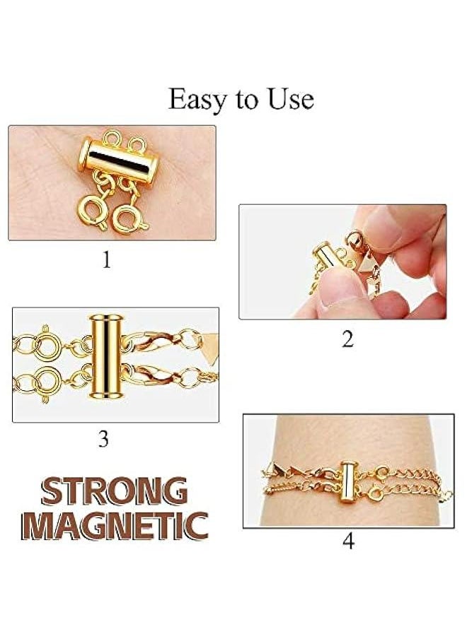 Generic - Multi-Strand Magnetic Slide Lock Clasp for Necklace Layering connections - Image 1