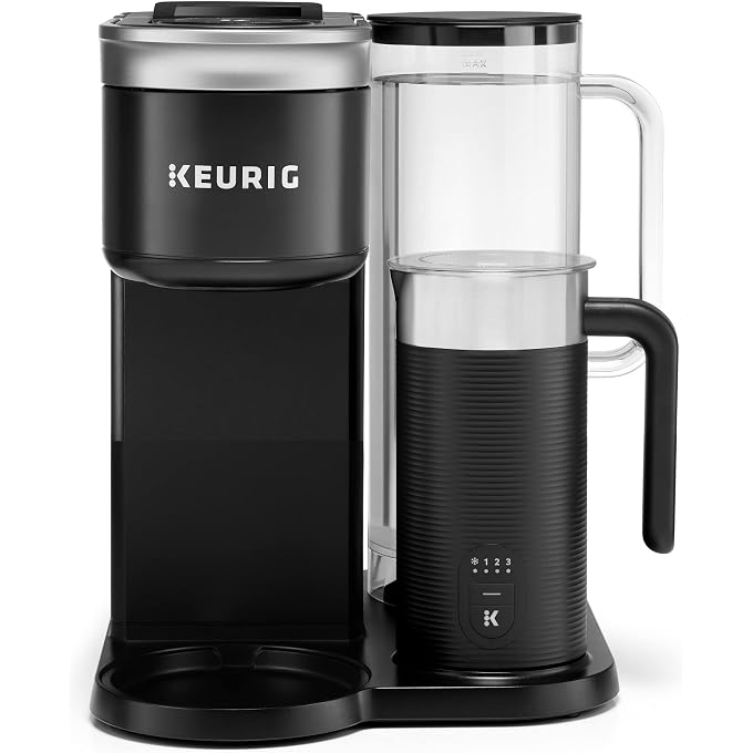 Keurig K-Caf SMART Single Serve Coffee Maker with WiFi Compatibility, Latte and Cappuccino Machine with Built-In Frother, 6 Brew Sizes, Black | WIFI Brewid Smart Brewing, Built-in Milk Frother for Lattes and Cappuccinos, 6 Brew Sizes, K-Cup Pod Compatible - Image 1