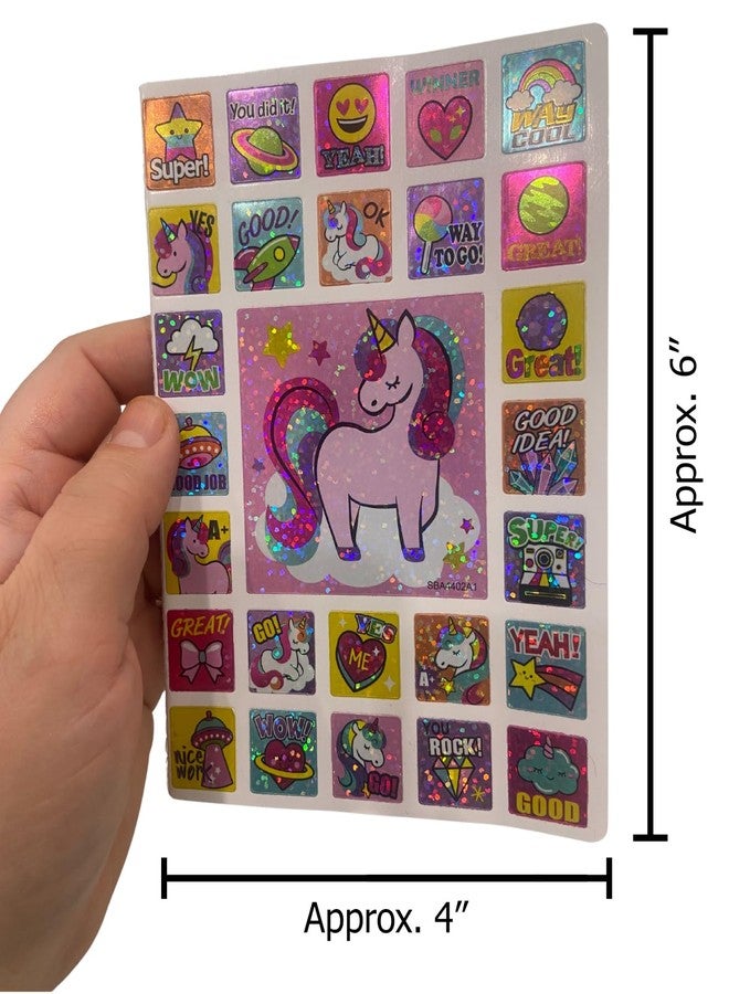 AoneFun Unicorn Sticker Book - Unicorn Stickers for Girls Age 4-6 Sparkle Friendship Positivity Motivational Stickers for Girls - 264 Pcs - Image 2