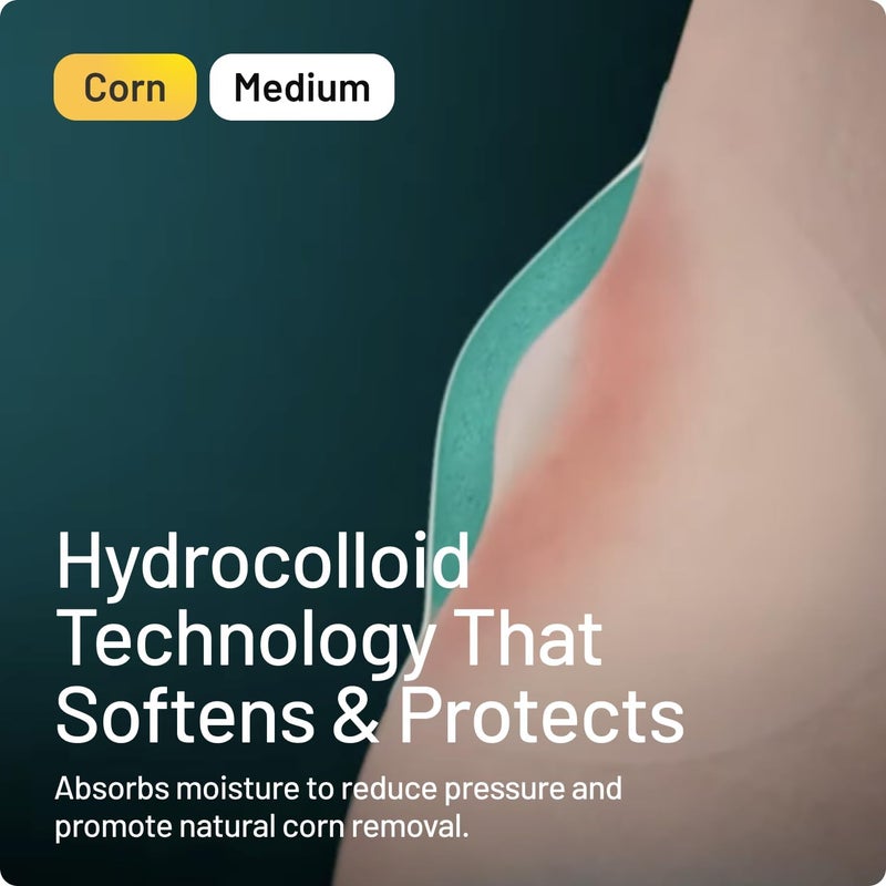 Compeed لصقات كومبيد للذرة بحجم متوسط 10 لصقات هيدروكوليد للعناية بالقدمين إزالة سريعة وطبيعية للذرة تخفيف الألم والضغط - Image 5