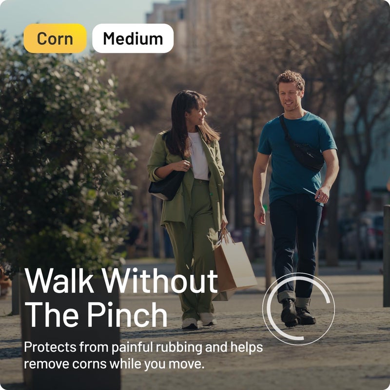Compeed لصقات كومبيد للذرة بحجم متوسط 10 لصقات هيدروكوليد للعناية بالقدمين إزالة سريعة وطبيعية للذرة تخفيف الألم والضغط - Image 2