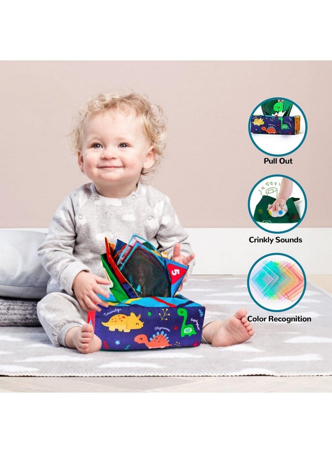 YOOYID 5 in 1 Baby Toys 6 to 12 to 18 Months, Montessori Toy for Babies 6-12 Months, Gifts for 1 Year Old, Sensory Toys for Babies, Baby Tissue Box, Stacking Cups, Shape Sorter Cube - Image 3