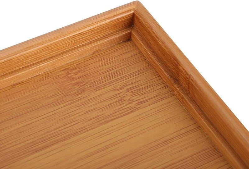 klarako Tea Tray, Bamboo Quality Tea Serving Plate Tea Table Serving Tray Mini Serving Table Plates for Teahouse Home Office - Image 2