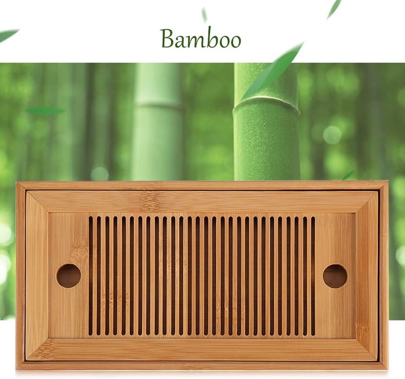 klarako Tea Tray, Bamboo Quality Tea Serving Plate Tea Table Serving Tray Mini Serving Table Plates for Teahouse Home Office - Image 5