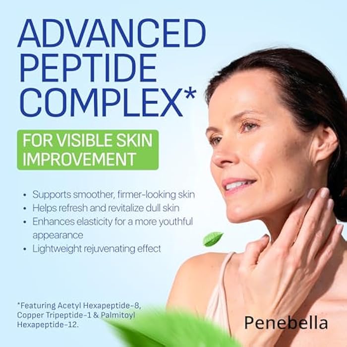 PENEBELLA Face & Neck Cream for Tightening and Firming - Made in Korea - Collagen, Hyaluronic Acid, 3X Peptide Complex, Vitamin C + E - Face Moisturizer Anti Aging Treatment for All Skin Types - Image 4