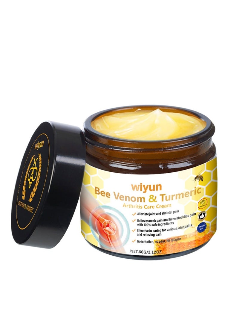 WIYUN Bee Venom Cream, Professional Bee Venom Joint Therapy Pain Relief Gel, New Zealand Bee Venom Joint Relief Gel Effective Relief for Back, Neck, Hands, Knee 60g - Image 1