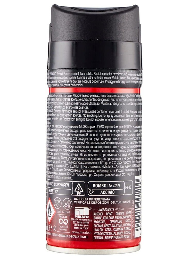 Malizia Uomo Musk Deodorant Body Spray 150ml (Pack of 12) - Image 4