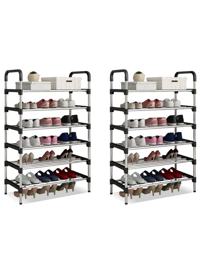 Pack Of 2 6-Layer Storage Shoe Rack Silver/Black 110x60x30cm - pzsku/Z39F09DBAF34DB4FC269FZ/45/_/1724238267/304f91ce-44dc-4495-a593-f271bf718fcf