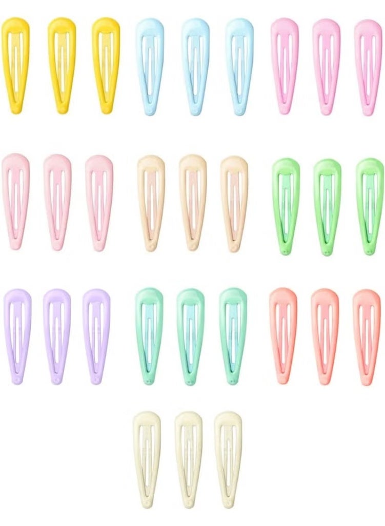 STAR BEJA 30 Pcs Multicolor Snap Hair Clips for Girls, Kids & Toddlers | Light Color Tic Tac Hair Clips | Hair Accessories for Baby, Teens, and Children - Image 2