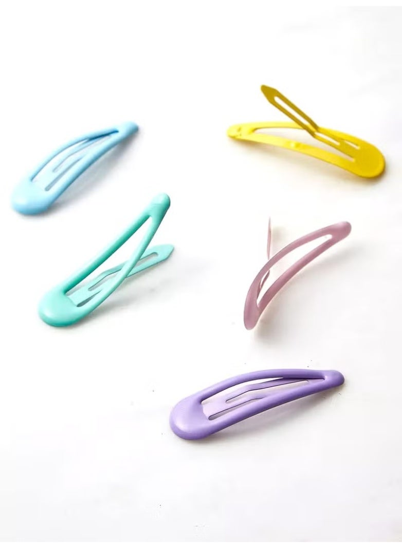 STAR BEJA 30 Pcs Multicolor Snap Hair Clips for Girls, Kids & Toddlers | Light Color Tic Tac Hair Clips | Hair Accessories for Baby, Teens, and Children - Image 3