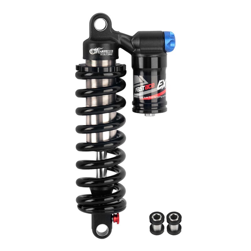 JFOYH Adjustable Oil+Coil Spring Rear Shock Suspension, Shock Absorbers For Downhill MTB Bike/E-bike, 210mm X 550lbs - Black - Image 1