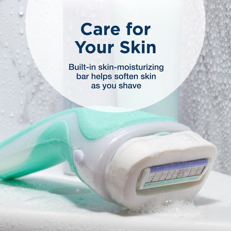Intuition Schick Intuition Razors for Women with Sensitive Skin | 1 Razor & 2 Intuition Razor Blades Refill with Organic Aloe - Image 3