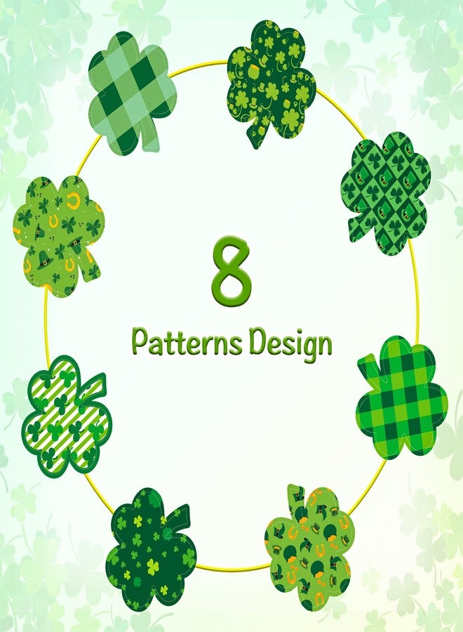 Ozepao 144 Pcs Shamrock Stickers for Kids, 8 Different Designs St Patricks Day Stickers Accessories for Party Favor Envelopes Supplies Decoration - Image 3