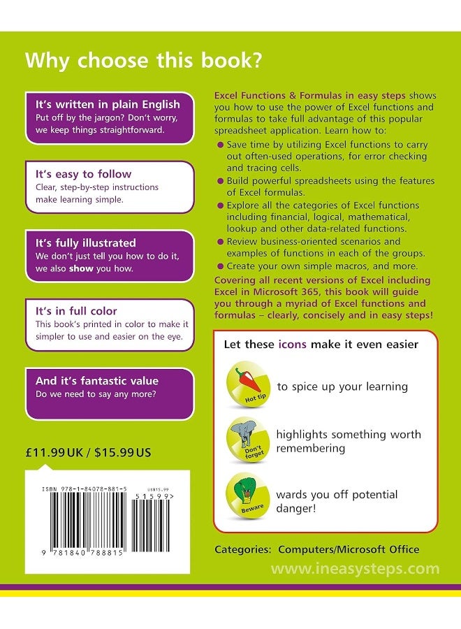 Excel Functions & Formulas in Easy Steps - Image 2
