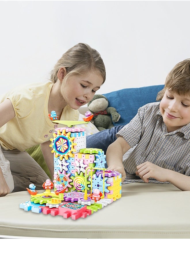 MIXDE 83 Pcs Building Blocks Kits Electric Building Block Paradise STEM Toys Educational Construction Toys for Preschool Kids Boys and Girls, Creativity Building Blocks Set Kids Toys  - Image 5