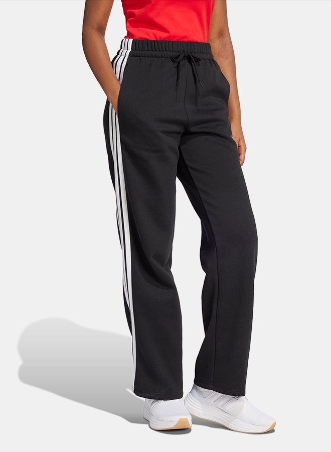 Adidas Essentials 3-Stripes Open-Hem Fleece Joggers - Image 3