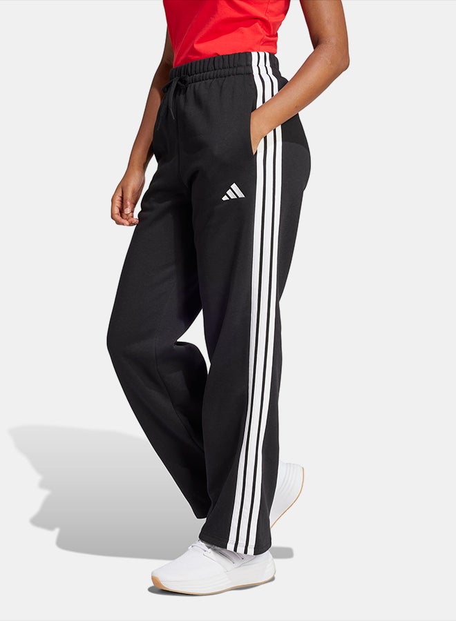 Adidas Essentials 3-Stripes Open-Hem Fleece Joggers - Image 1