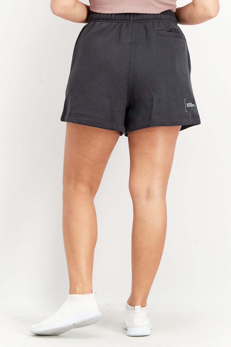 Adidas Women Sportwear Solid Outdoor Shorts, Dark Grey - Image 3