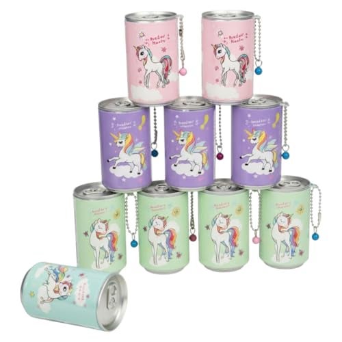 SHAKTISM Unicorn Tin Shape Mini Portable Wet Wipes Tissue Can for Cleaning Face Body for Kids Women and Men 60PCs Wipes - Random Colour or Theam Dispatch - Pack of 2 - Image 1