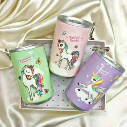 SHAKTISM Unicorn Tin Shape Mini Portable Wet Wipes Tissue Can for Cleaning Face Body for Kids Women and Men 60PCs Wipes - Random Colour or Theam Dispatch - Pack of 2 - Image 4