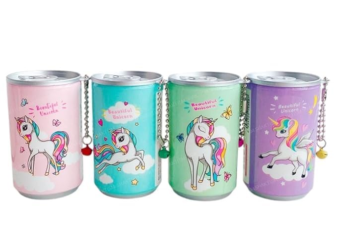 SHAKTISM Unicorn Tin Shape Mini Portable Wet Wipes Tissue Can for Cleaning Face Body for Kids Women and Men 60PCs Wipes - Random Colour or Theam Dispatch - Pack of 2 - Image 5