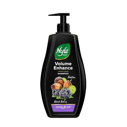 Nyle Naturals Volume Enhance Shampoo |For Voluminous Hair |With Reetha, Blackberry & Amla |Gentle & Soft Shampoo For Men & Women, 400ml - Image 1