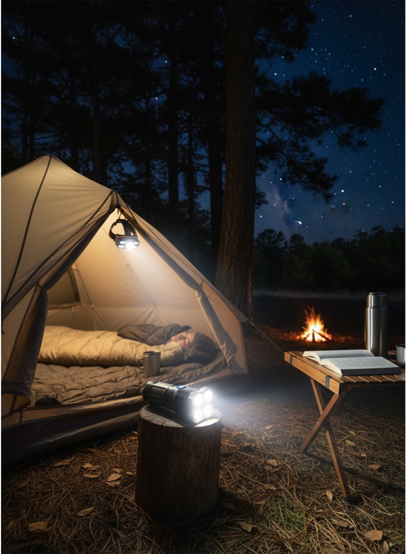 LED Motion Sensor Rechargeable Headlamp – Super Bright Hands-Free Headlight with Adjustable Strap and Multiple Light Modes & 4-Core Rechargeable LED Torch Light – High Power, Long Distance Multifunctional Portable Flashlight with 4 Lighting Modes Bundle - Image 3