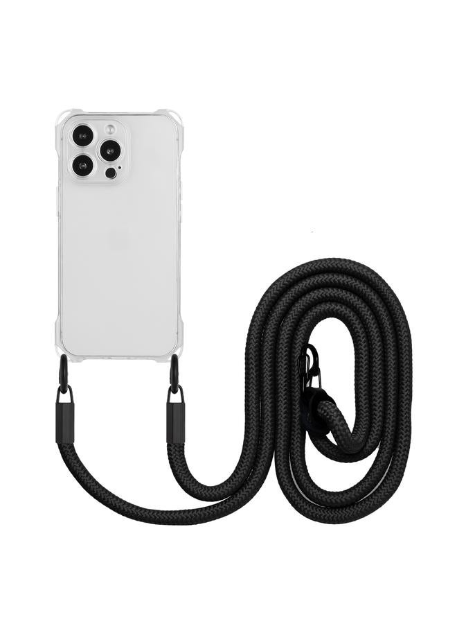 S-TOP Case For iPhone 16 Pro Max Four-corner Shockproof TPU Phone Case with Lanyard - Image 1