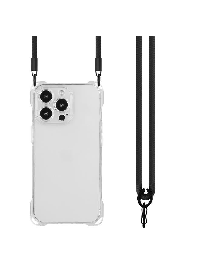 S-TOP Case For iPhone 16 Pro Max Four-corner Shockproof TPU Phone Case with Lanyard - Image 2
