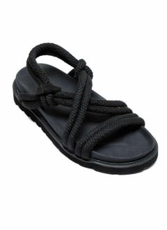 HIGH LINE STORE Unisex Rope Sandals with a Sleek Design and Flexible Lightweight EVA Sole Perfect for Daily Use and Outdoor Activities Black  - Image 1