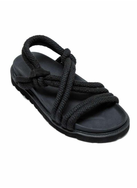 Unisex Rope Sandals with a Sleek Design and Flexible Lightweight EVA Sole Perfect for Daily Use and Outdoor Activities Black